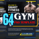 64 Gym PSD Templates  Editable & High-Quality Fitness Designs for Training & Promotions