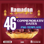 46 - Commemorative Dates PSD Templates  Editable Designs for Special Celebrations & Events