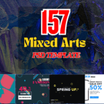155 Mixed Arts PSD Templates  Diverse & Editable Designs for Creative Projects