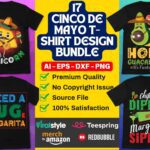 17 Cinco De Mayo T-Shirt Design Bundle