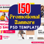 150+High-Quality Editable PSD Promotional Banners
