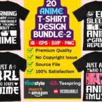 20 Anime T-Shirt Design Bundle-2
