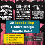 20 Best Selling T-Shirt Design Bundle Vol-1
