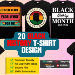 20 Black History T-Shirt Design
