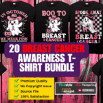 20 Breast Cancer Awareness T-Shirt Bundle