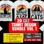 20 Cat-TShirt-Design-Bundle-Vol-1