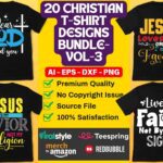 20 Christian T-Shirt Designs Bundle- Vol-3