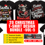 20 Christmas T-Shirt Design Bundle -Vol-5
