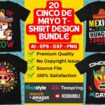 20 Cinco De Mayo T-Shirt Design Bundle