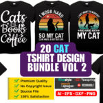 20 Cat-TShirt-Design-Bundle-Vol-2