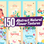 150  Abstract Natural Flower Textures HD Backgorund Bundle