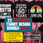 25 Birthday T-Shirt Design Bundle Vol-1