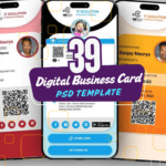 39 Editable PSD Digital Business Card  Customizable & Print-Ready Design