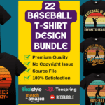 22 Baseball T-Shirt Design Bundle
