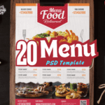 20 Menu PSD Templates  Burger, Fast Food, Restaurant & More Designs for Delicious Offerings