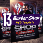 13 - Barber Shop PSD Templates  Stylish & Editable Designs for Hair Salons & Grooming