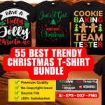 55 Best Trendy Christmas T-Shirt Bundle