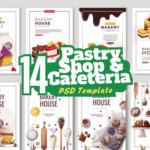 14 Pastry Shop & Cafeteria PSD Template  Editable & High-Quality Design  Perfect for Pastry Shops & Coffee Houses