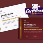 580+ Editable Certificate Designs in CDR Format  Professional & Print-Ready Bundle