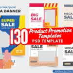 130+Customizable PSD Banners for Product Promotion