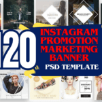 120 Instagram Promotion PSD Banners for Marketing & Sales