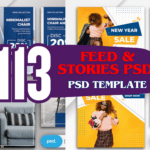 113 Feed & Stories PSD Templates  Editable Designs for Social Media Marketing