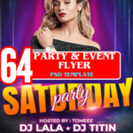 64 Party & Event Flyer PSD  Professional Design for Instant Download