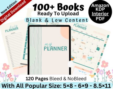 100+ Amazon KDP interiors Bundle | Blank Journal & Low Content Books Notebook, Workbook, Ready To Upload PDF COMMERCIAL Use | Self journal