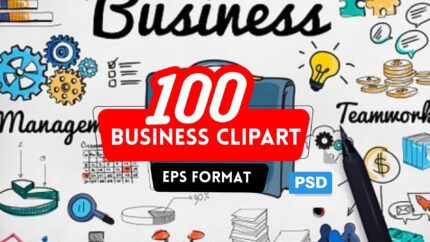 100+ Business Clipart Bundle | Professional Vector Illustrations for Presentations, Branding & Marketing