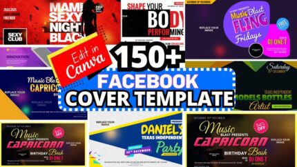 150+ Facebook Covers Banners Bundle Pack