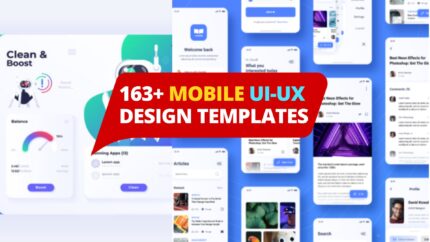 163+ Mobile UI/UX Design Templates | App Interface Kit for Android & iOS