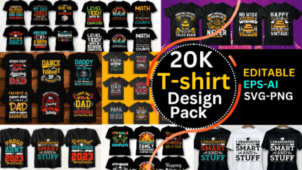 20,000 New Customizable T-Shirt Designs Mega Bundle, Print on Demand Tshirt Design Bundle, T-Shirt Design Bundle Ready For Upload 2023