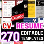 270 CV - Resume Template Bundle For Canva