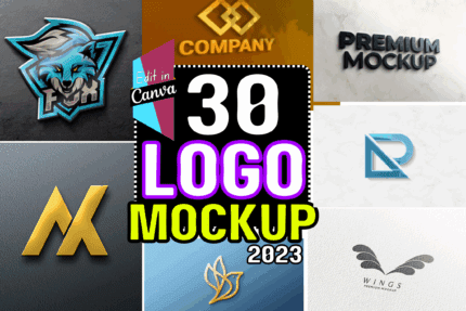 30 Editable Logo Mockup | Customizable Logo Mockup