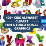 400+ Kids Alphabet Clipart Bundle – Fun & Educational ABC Graphics for Children
