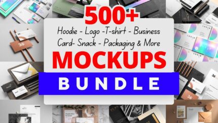 500+ Premium Mockup Bundle – Ultra-Realistic Product & Branding Mockups