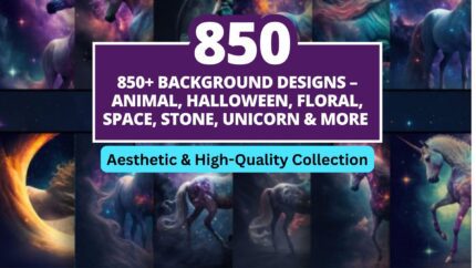 850+ Premium Design Bundle – Animal, Halloween, Flower, Floral, Space, Stone, Unicorn & More