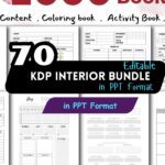 70+ KDP Interior Bundle – Editable Planners, Journals, Recipe Books