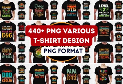440+ Premium T-Shirt Design Bundle – Trendy & Unique