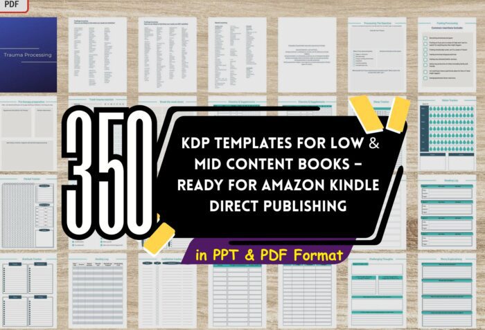 350+ KDP Interior Bundle – Editable Planners, Journals & Logbooks - Image 1