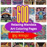 600+ Relaxing Mandala Art Coloring Pages Bundle
