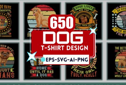 650+ Editable Dog T-Shirt Design Bundle – Customizable