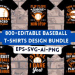 800+ Custom Baseball T-Shirt Design Bundle