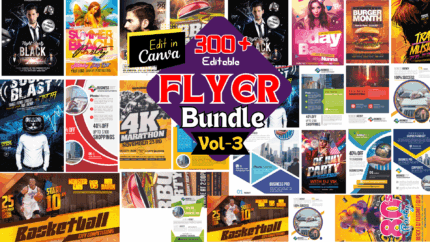 300+ Flyer Designs with Editable Canva Flyer Templates-vol-3