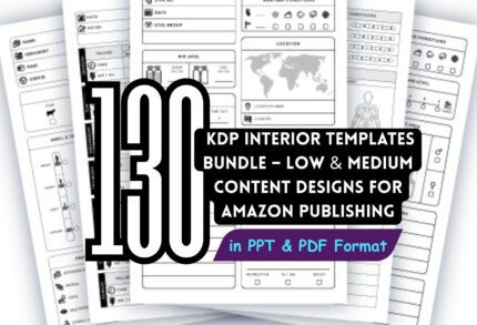 130+ KDP Interior Templates Bundle – Low & Medium Content Designs for Amazon Publishing