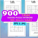 900+ Sudoku Puzzle Interior Bundle – Printable Puzzles with Solutions