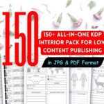 150+ All-in-One KDP Interior Pack – Editable Low Content Templates