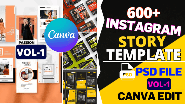 600+ Eatable Instagram Story PSD Templates  for Photoshop & CANVA - Image 1