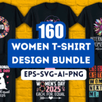 160+ Editable Women T-Shirt Design Bundle