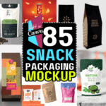 85 Snack Packaging PSD Mockup Bundle For Photoshop & Canva